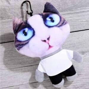 NEW MAD STYLE women's bugsy eye siegel jumbo stuffed 3d key fob keyring in anima